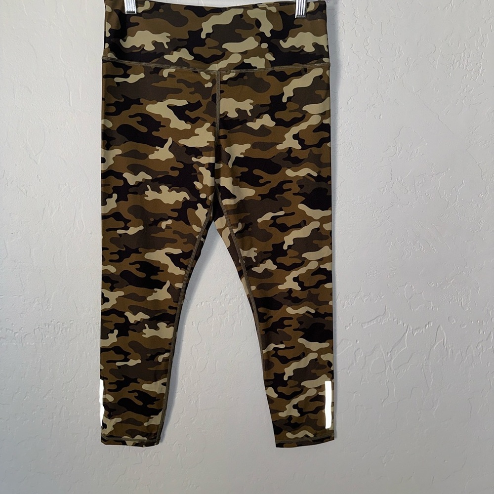 ZYIA Camo Print Leggings in Olive, Tan, Brown
